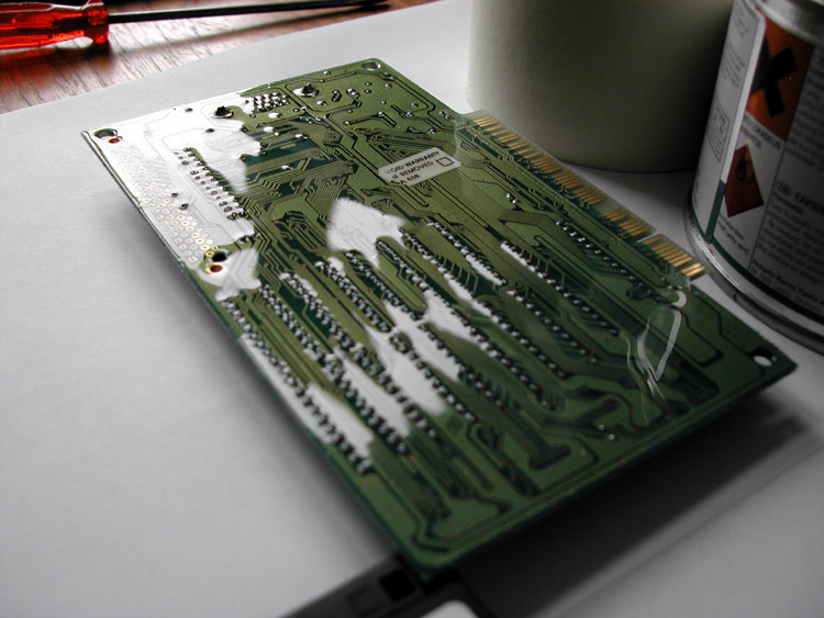 Graphics card with lacquer